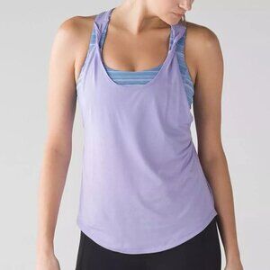 Lululemon Ready & Go Tank Lilac / Wave Twist Lilac Kayak Blue Size 6